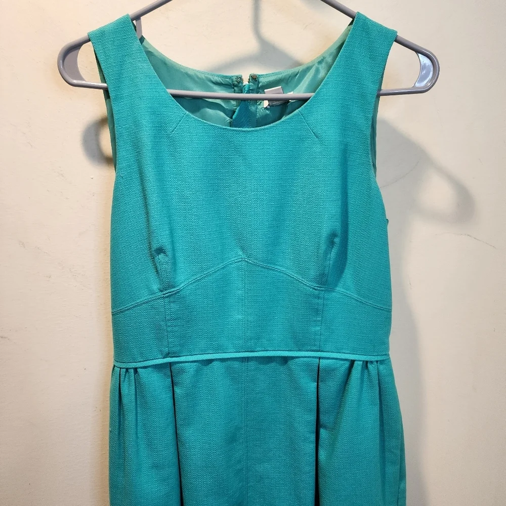 J. Crew Cotton Sleeveless Teal Dress - Classic Party Dress Sz 8